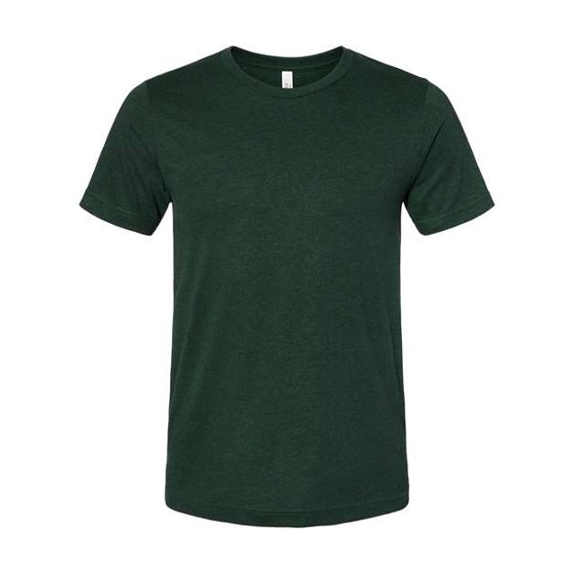 BELLA+CANVAS T-Shirt Jersey CVC pour Homme, TG, Vert Chiné Émeraude