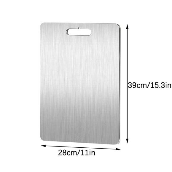 Meitianfacai Titanium Cutting Board - Stainless Steel Cutting Board For Kitchen 304 Chopping Board Food-Grade For Meat Fruit Vegetables Dishwasher Safe Can Be Hung