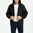 thumbnail image 1 of LSLJS Manteau Coupe-Vent pour Homme Manteau à Capuche Coupe-Vent et Habit de Tempête Featur( Noir, TG), 1 of 3