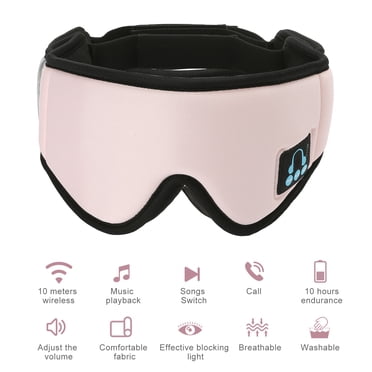 TFixol Masque pour les Yeux Sans Fil Musique 3D BT Masque de Sommeil Écouteurs de Sommeil avec Microphone Appel Mains Libres Bandeau Musical Masque pour les Yeux pour Dormir Tasse Profilée 3D Rechargeable Masque pour les Yeux Voyage Musique Couverture pour les Yeux