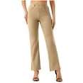 thumbnail image 2 of Soki Dress Pants Women Work Business Pants Tummy Control Office Straight Leg Trousers High Waisted Ladies Slacks, 2 of 8