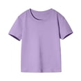 thumbnail image 1 of FAIWAD Unisexe Garçons Filles T-Shirts à Manches Courtes Tout-Petits Bébé Col Rond Été Coton Couleur Unie T-Shirts, 1 of 3