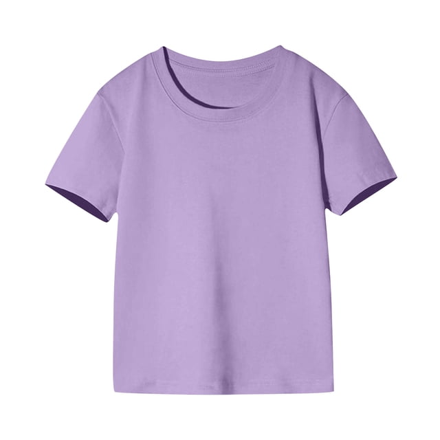 FAIWAD Unisexe Garçons Filles T-Shirts à Manches Courtes Tout-Petits Bébé Col Rond Été Coton Couleur Unie T-Shirts