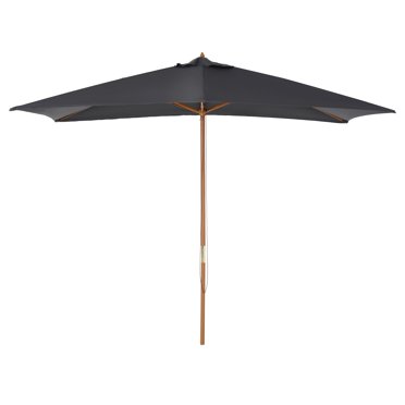 Outsunny Patio Umbrella, Sun Outdoor Umbrella with Bamboo Ribs for Garden