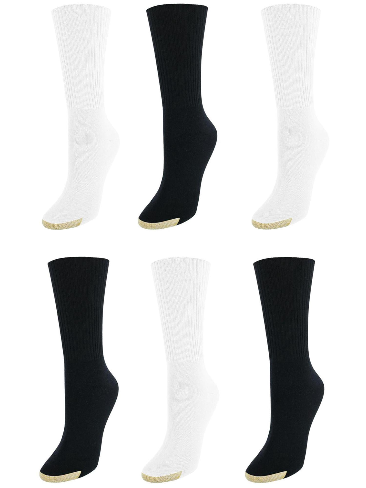Gold Toe Extended Size Turn Cuff Anklet (6 Pair Pack) (Women's)