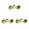 thumbnail image 3 of Transemion Round Men Cufflinks Cuff Button Covers 2 Suit Gift Business Pieces Men Gold 15mm Diameter 3Set, 3 of 6