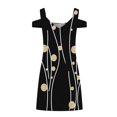 thumbnail image 4 of Robe d'Été pour Femmes 2024 Mode Grande Taille Aguichant Décontractée à Manches Courtes Imprimée Sans Bretelles Robe à Bretelles Rabais de 50 % Liquidation!, 4 of 5