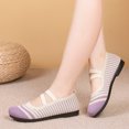 thumbnail image 3 of B91xZ Chaussures Plates pour Femmes Décontractées à Lacets à Enfiler Pointues, Violet 8.5, 3 of 5