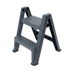 Mistral® Pliage en plastique 2-Step Gris tabouret