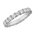 thumbnail image 1 of 1,00 Ct P.t. Rond Naturel Diamond Dernier Design Alliance Éternité pour Femmes en Or Blanc Massif 14K Taille 8, 1 of 7