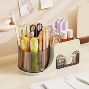 Sokhug Rotating Desk Organizer, Pencil Pen Holder for Desk, Desk Organizers and Accessories with Compartments for Office Home Art Supplies