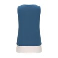 thumbnail image 4 of Chbgutlmr Womens Tops Plus Size Scoop Neck Sleeveless Button Ruched Patchwork Loose Tank Tops Color Block, 4 of 6