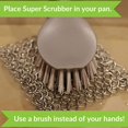 thumbnail image 3 of 4pcs Cast Iron Cleaner - Chainmail Scrubber for Cast Iron Pans - Skillet Pan Pot Scraper, 3 of 7