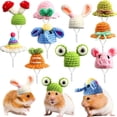 thumbnail image 2 of Small Pet Hat Adorable Knitted Hamster Hat Adjustable Comfortable Small Pets Headwear Pet Costume Accessory, 2 of 6