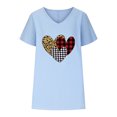 thumbnail image 4 of LSLJS Women V-neck Print T- Mode Confortable Cadeaux pour Femmes Blouses Tops, pour Women, 4 of 5