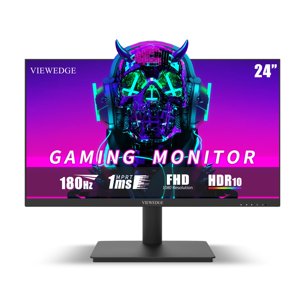 Viewedge 24 Moniteur de jeu de pouce avec 180Hz, VA 1ms, FHD 1080p et HDR 10 PC Moniteur informatique avec 100% sRGB, Filtre à lumière bleue, 2 HDMI & 1 DP Port, Su