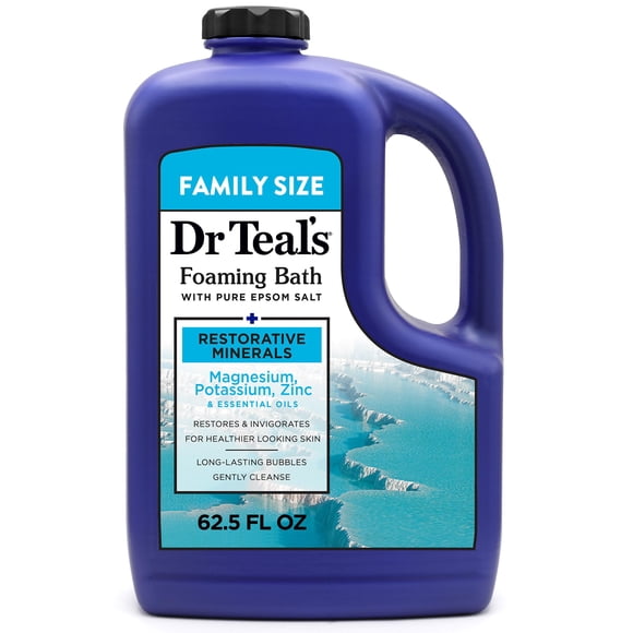 Dr Teal's Foaming Bath Restorative Minerals with Pure Epsom Salt, 62.5 fl oz