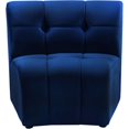 thumbnail image 1 of Meridian Furniture Limitless Navy Velvet Modular Chair, 1 of 7