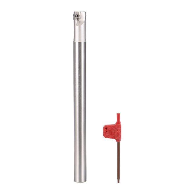 Unique Bargains 0.63' x 8' Indexable End Mills 2 Flute 90 Degree BAP300R R0.8 for APMT1135 Insert
