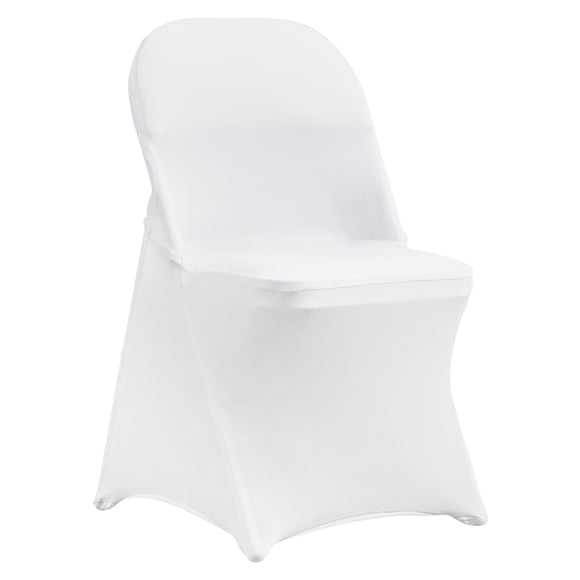 KFFKFF Stretchable Spandex Chair Covers, Fits Most Chairs, Easy-Care and Detachable Slipcovers, Ideal for Weddings, Holidays, Banquets, Parties, Celebrations, Dining Events (30PCS, White)