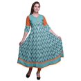 thumbnail image 1 of Bimba Kurti Longue Imprimée pour Femmes Robe Anarkali Indienne Haut Tunique Décontracté, 1 of 5