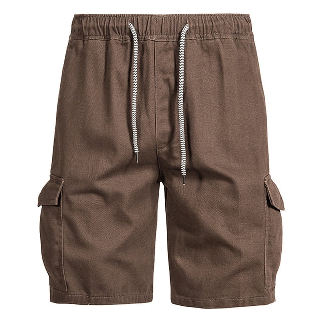 Diufon Men's Athletic Shorts Drawstring Waisted Outdoor Sport Shorts Spring Summer Hiking Shorts with Pockets
