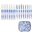 thumbnail image 1 of Ergonomic Crochet Hooks, Ergonomic Design Handle Not Easily Break Knitting Tool Set  For Knitting Beginners For Knitting Enthusiasts Blue, 1 of 8