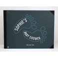 thumbnail image 3 of Darling Souvenir Blue Baby Footprint Baby ShowerGuestbookHardbound Cover Personalized Printed MemoryGuestRegistry-9 x 12 Inches, 3 of 5