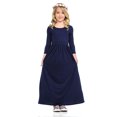 thumbnail image 5 of 2025 Robe à Volants à Manches Longues pour Tout-Petit Col Rond Solide Ample Taille P Robe 8 Robe Décontractée Tenue Quotidienne Longue Robe Bleue pour S Maxi Princesse, 5 of 5