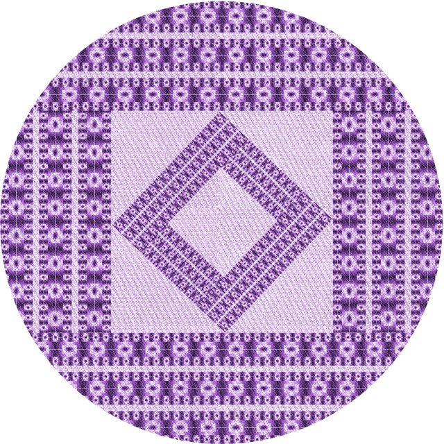 Ahgly Tapis Rond Lavable en Machine Intérieur Transitionnel Fleur Rose, 7 Pieds Rond