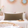 thumbnail image 2 of PiccoCasa Brushed Microfiber Pillowcase Body Pillow Pillowcase, Queen Brown, 2 of 9