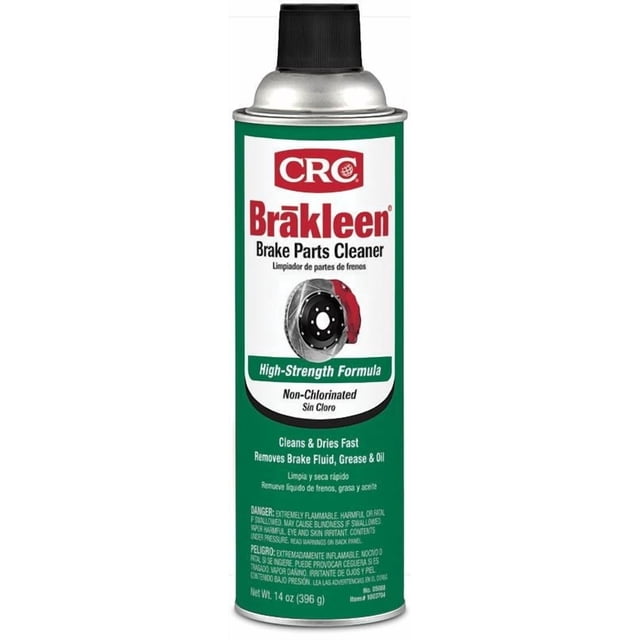 CRC Industries Brake Cleaner 05088 Brakleen; Single; 14 Ounce Aerosol Can; Non-Chlorinated; High-Strength Formula