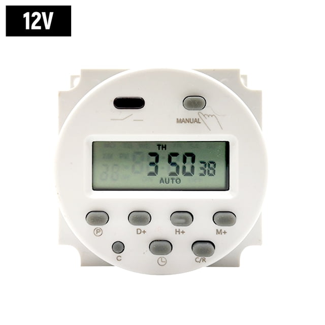 Amdohai Minuterie Programmable Numérique Commutateur Compte à Rebours Mini Commande de Temps Commutateur Minuterie Contrôleur Commutateurs et Arrêt Automatiques 12V