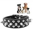 thumbnail image 4 of Collier pour Animaux en Cuir PU Sûr Confortable Collier à Crampons pour Chien, 4 of 8