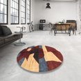 thumbnail image 3 of Ahgly Company Indoor Rectangle Abstract Saffron Red Abstract Area Rugs, 7' x 9', 3 of 6