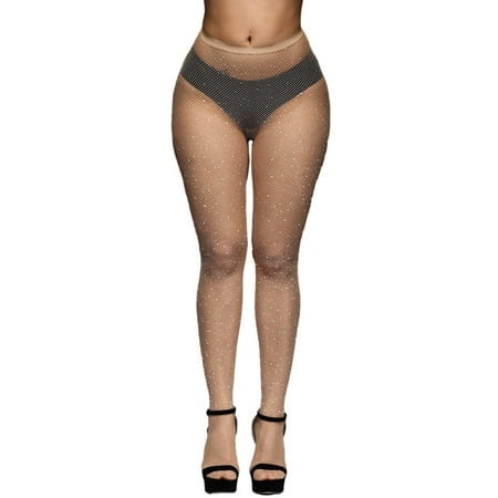 FhsagQ Socks Womens Socks Crotchless Pantie Women Net Stockings with Diamond Net Stockings Fishnet Stockings Pantyhose Socks for Women Set with Stockings Womens Socks Fishnet Beige One Size