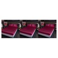 thumbnail image 4 of VONKY Easy To Install Plain Fitted Sheet For High Mattress plifies Bed-Making Winered 3Set, 4 of 6