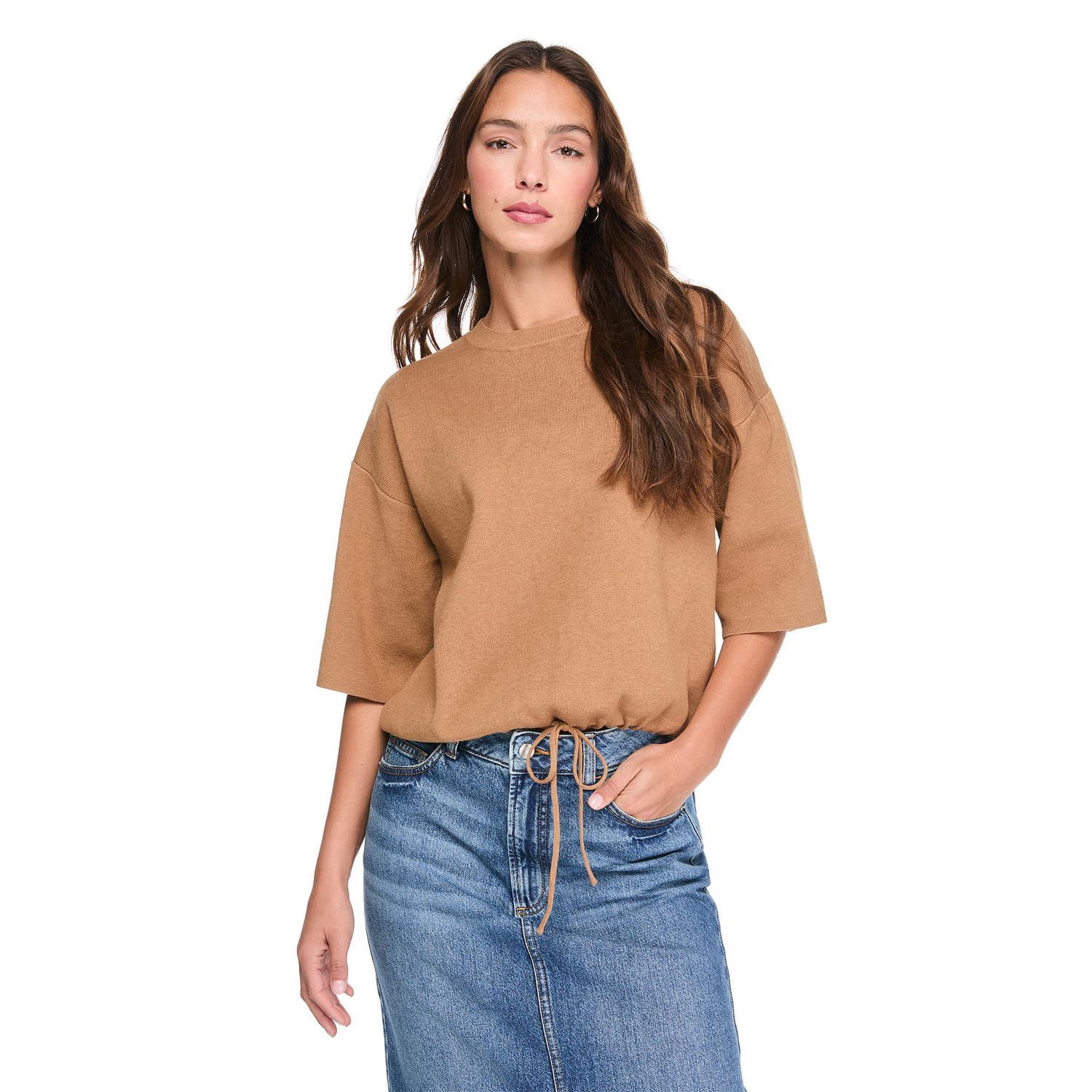 George Women's Elbow-Sleeve Oversized Top