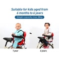 thumbnail image 3 of TFixol Steel-Frame Blue/Red Child Bicycle Rear Seat, 35kg Capacity, 36x29x52cm, Includes Installation Kit, 3 of 7