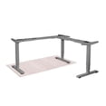 thumbnail image 5 of EFFYDESK Executive L-Shaped Height Adjustable Home Office Computer Standing Desk with Cable Management Tray (71"×71") Oak White on Grey Frame, 5 of 5