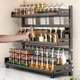 thumbnail image 3 of RKSTN Rack Organizer Spice Rack Organizer Carbon Steel Kitchen Rack Organizer Counter Storage Shelf 3-Tier Bathroom Countertop Organizer, 3 of 5