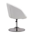 thumbnail image 3 of Manhattan Comfort Chaise Réglable en Hauteur en Similicuir Blanc et Chrome Poli, 3 of 3