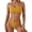 Yellow, variant on Kyusrd Bikini Sets For Women Two Piece Swimsuits Summer Beach Swim Bathing Suits Women's Swimsuits V Neck Bathing Suit For Women Swimsuits