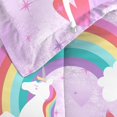 thumbnail image 4 of dream FACTORY Kids 7-Piece Complete Set Easy-Wash Super Soft Microfiber Comforter Bedding, Full, Purple Unicorn Rainbow, 4 of 4