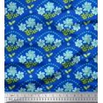 thumbnail image 1 of Soimoi Velvet Fabric Leaves,Floral & Scale Geometric Decor Fabric Printed Yard 58 Inch Wide, 1 of 1