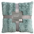 thumbnail image 1 of Hometrends Solid Fur Decorative Pillow (Set of 2) - Teal, 1 of 3