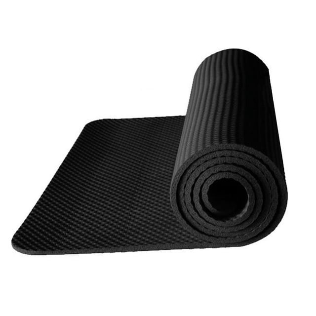 Tapis d'Exercice 120X60cm en Matériau NBR Noir durable, Idéal pour les Planchers de gym et la Protection des surfaces sous les Équipements de Mise en Forme comme les Tapis Roulants, Vélos et machines de Course. la surface Texturée Absorbe les Chocs, Amortit les Vibrations et Prévient l'Usure excessive. Convient aux Bicyclettes d'Intérieur, steppers, yoga et Exercices d'Étirement.
