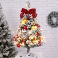 thumbnail image 4 of Christmas Decorations Indoor,Christmas Decorations For Tables Or Centerpiece,Christmas Decorations For Home,60cm Green Flocking Christmas Tree Package Decoration Desktop Christmas Tree Decoration, 4 of 8