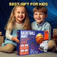 thumbnail image 3 of HopeRock Indoor Mini Basketball Hoop for Kids, Basketball Hoops Over The Door with LED Lighting, Mini Hoop with Scoreboard & 3 Ba, 3 of 7