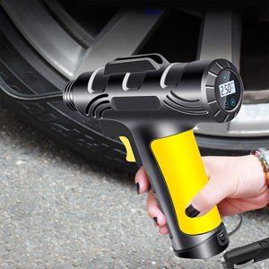 Danhjin Air Pump Compressor Tire Inflator Portable Inflator Pump for Car Tires 12V Auto Tire Pump With Digital Pressure Gauge, With Emergency Led Light for Car, Bicycle